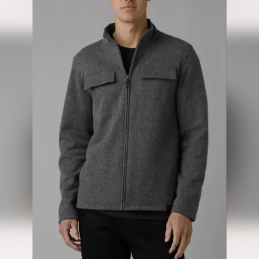 Prana Men's Gray Full-Zip Jacket hiking